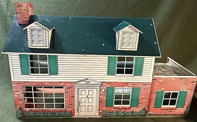 Marx Colonial Doll House Vintage Tin Metal 2 Story With Patio 1968 Complete • $89.99