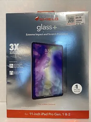 $39.99 • Buy ZAGG Invisible Shield Glass+ Screen Protector 11in IPad Pro Gen. 1 & 2