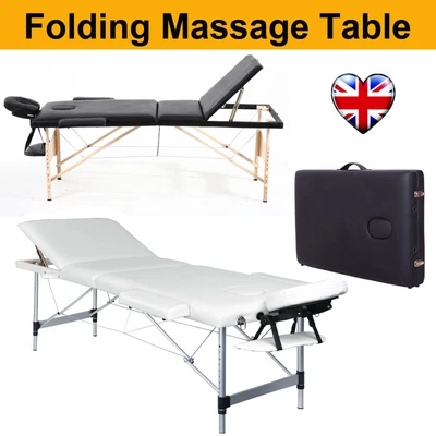 £18.23 • Buy Folding Massage Table Spa Beauty Bed Portable Salon Therapy Couch 2 Or 3 Section