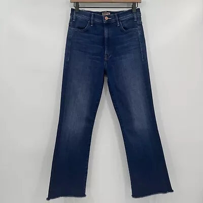 Mother Jeans Women 27 Hustler Ankle Fray Home Movies High Rise Dark Wash Stretch • $79.93