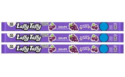 3x Laffy Taffy Grape Flavour Ropes American Sweets 22.9g Formally Wonka • £4.99