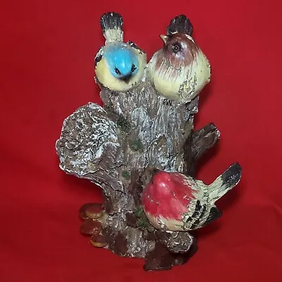 VTG Birds On A Tree Branch Figurine Home Indoor Outdoor Decor • $69.95