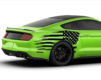 Graphics American Flag Car Sticker Kit For Ford Mustang Rear Fender Decal Stripe • $56.39