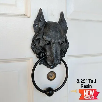 $75.16 • Buy Resin Wolf Gargoyle Door Knocker Towel Holder Bedroom Hanging Gift Gothic Decor