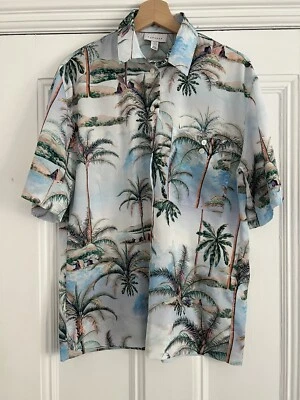 £9.99 • Buy Topshop Hawaiian Tropical Shirt Size 8 Tall Bird And Trees Print - Short Sleeves