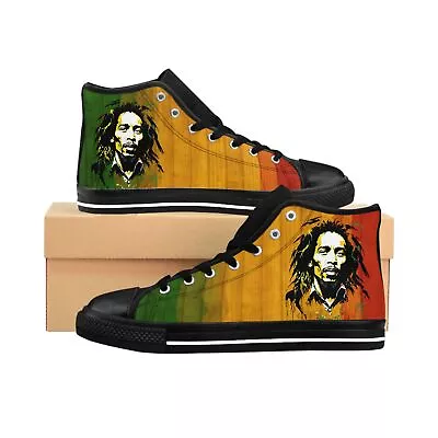 Bob Marly Rasta 420 Movie Stoner Skater Men's Classic Sneakers • $69.99