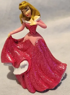 Disney Princess   Sleeping Beauty Figure Glitter Dress 10cm Toy Cake Topper • £10