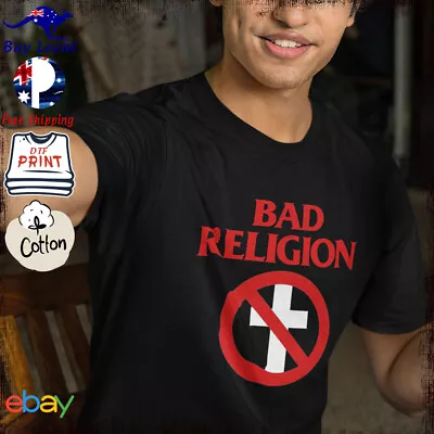 Bad Religion Logo T Shirt Classic And Oversized Fit XS - US 7XL Retro Rock Music • $47.50