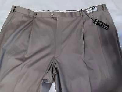 Genuine Zegnorelli Big And Tall Man's Dress Slack Grey Flex Waist Size 52 • $19.86