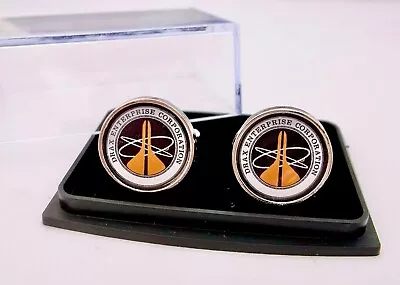 £10.99 • Buy James Bond 007 Drax Corporation Badge Mens Cufflinks Cuff Links Gift