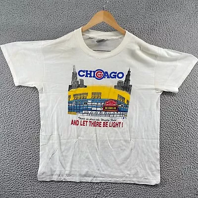 Vintage 1988 Chicago Cubs Wrigley T-Shirt Men's Size XL White Big Print *Read* • $24.99