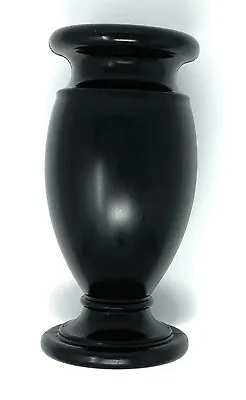 Optimum Memorial Cemetery Greek Flower Vase Simulated Black Stone Plastic • $56.99