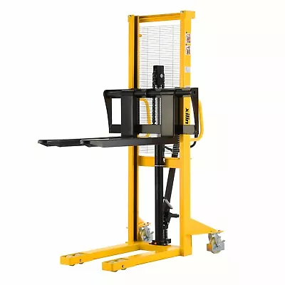 Manual Pallet Stacker Hydraulic Walkie Pallet Stacker 2200lb 63  Max.Lift High • $1591