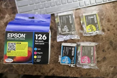 NEW Epson 126 Color Ink Set & Black T126520 T126120-BCS Exp 11/2025 • $29.98