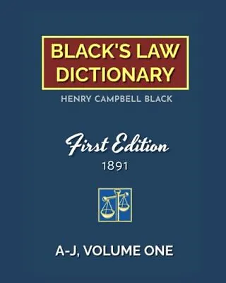 Black's Law Dictionary First Editi... BLACK HENRY  C • £27.99