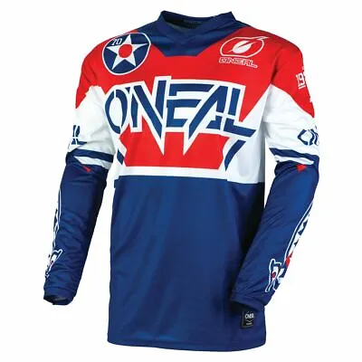 O'Neal Element Warhawk MX Jersey Red/White/Blue Youth Large YL (Was $27.99) • $17.99