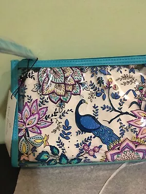 Vera Bradley ~Peacock Garden ~ Clear Beach Wristlet~ Brand New W/tags • $15