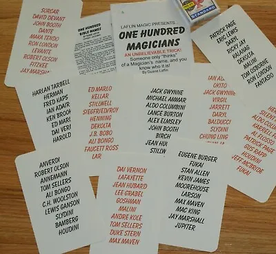 One Hundred Magicians (D. Laflin) --easy Divination Of Thought-of Name      TMGS • $26.99