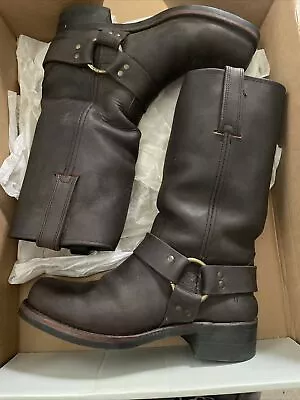 Men’s Frye Harness Boots Brown Size 8 Used Once. Excellent Condition W/ Box • $99.99