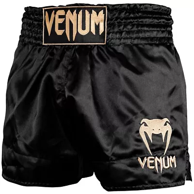 Venum Classic Muay Thai Shorts - Black/Gold • $36.50