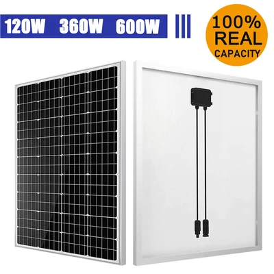 £71.90 • Buy 600W 360W 120W 12V Solar Panel Monocrystalline For Motorhome Shed Campervan Boat