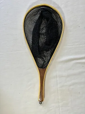 Vintage SPERREY Wood Fishing Net - Two Tone Wooden Handle - Bent Wood Design • $124.95