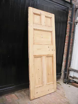 Large And Heavy Reclaimed Edwardian 5 Panel Stripped Pine Door • £175