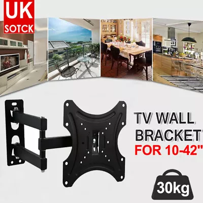 TV Bracket Tilt Swivel Wall Mount For 14 17 22 28 20 32 37 40 42 43 50 55 Inch • £7.49