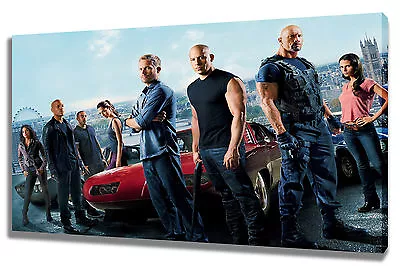 Large Wall Art Canvas Picture Print Fast And Furious Framed • £27.99