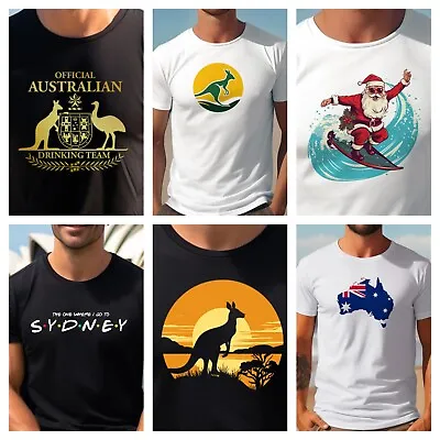 Australia T Shirt Backpacker Travel Holiday Son Boyfriend Husband Dad Gift Top • £13.99