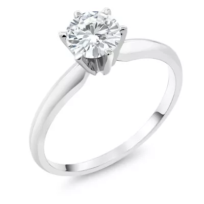 14K White Gold Forever Classic Moissanite From Charles & Colvard Solitaire • $239.35