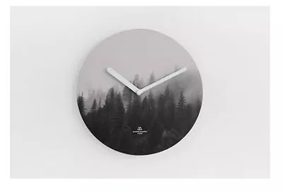 SECOND MANSION Modern Simple Design Wall Clock Silent Clock Mono - Misty Forest • $29.50