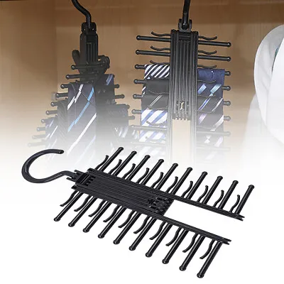 £4.59 • Buy 20 Rotating Tie Rack Hanger Organizer Twirling Silk Scarf Belt Holder Compact