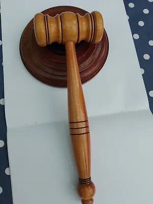 £15 • Buy Craftsman Made Auctioneers  Gavel And Hammer Block