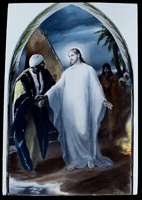 £15 • Buy Magic Lantern Slide FEED MY SHEEP C1900 CHRISTIAN RELIGION ILLUSTRATION JESUS 