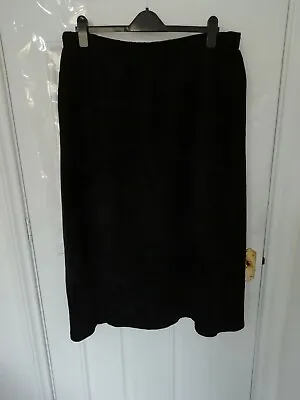 B.B Design Jytte Meilvang H&M Size L Black 100% Leather Long Skirt Lined  • £16.99