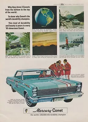 1965 Mercury Comet Caliente -  Drove 3 From Bottom To Top Of World  - Print Ad • $8.22