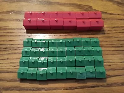 Monopoly Houses (36) Hotels (12) Game Replacement Lot Pieces Plastic Buildings • $8.95