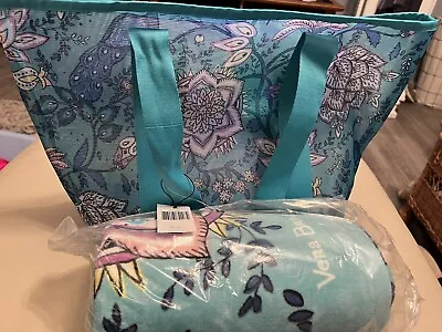 NEW! Vera Bradley Peacock Garden Mesh Beach Tote/Towel Bundle ($145) Aqua Green • $60