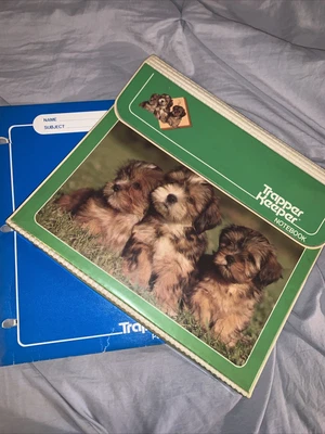 $34.99 • Buy TRAPPER KEEPER Vintage 1990s Puppy Dog Puppies Green Retro Old School Book