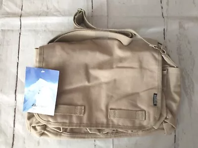 Everest Men's Canvas Messenger Bag Large W/ Snap Side Pockets Shoulder Strap New • $29.99