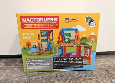 MAGFORMERS 20Pc Building Set Create 3D Structures Cube House Set Frog Magnet Toy • $21.60