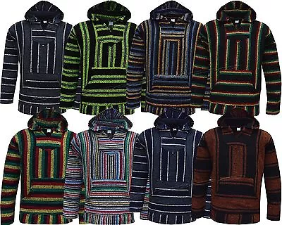 £24.49 • Buy New Mexican Jerga Baja Drug Rug Jumper Hoodie Hippy Boho Festival Unisex M L XL