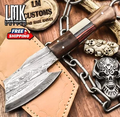 Hot Item Skinner Knife Twist Damascus Hard Wood Wooden Bolster Sports Closeout • $6.66