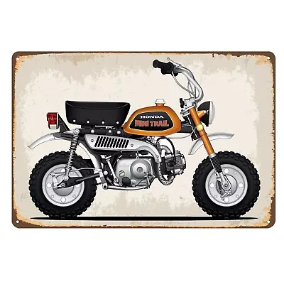 Honda Mini Trail Z50 Monkey Vintage Motorcycle Metal Poster Tin Sign 20x30cm • $14.90