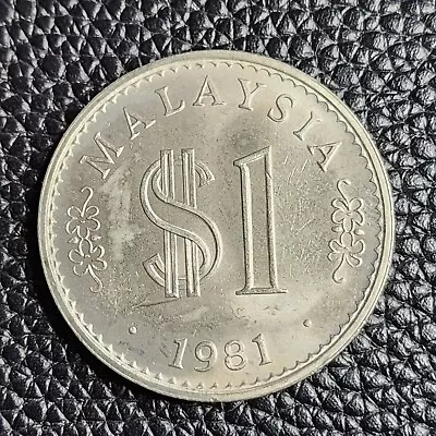 1981 Malaysia 1 Ringgit Copper Nickel Coin - KM# 9.1 - UNC - # 31453 • $11.58