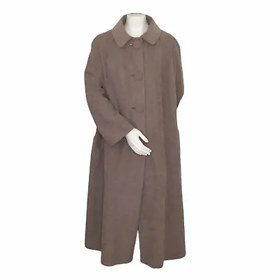Vintage Marguerite Rubel 60s Brown Full Length L/S Velvet Swing Coat • $72.04
