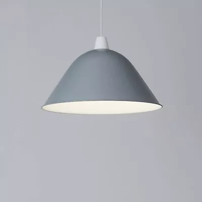 Ceiling Light Shade Calume Easy Fit Light Grey Metal Light Cover GoodHome 48cm • £8.95