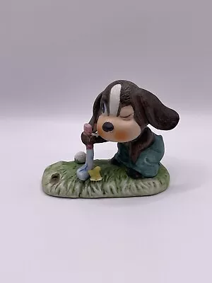 Vintage Unique Puppy Dog Golfing Figurine Decor Trinket • $12