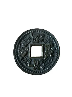 Antique Chinese  Dynasty Taoist Priest Feng Shui Hua Hole Marriage Coin - Bronze • $39.99